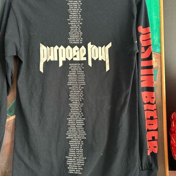 Justin Bieber Purpose Tour Unisex Long Sleeve T Shirt Small - Picture 11 of 15